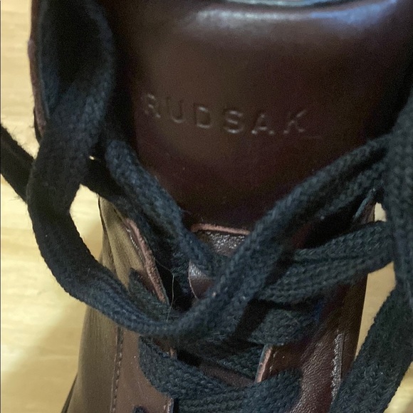 Rudsak Burgundy Leather High-Top Sneakers - Picture 17 of 17